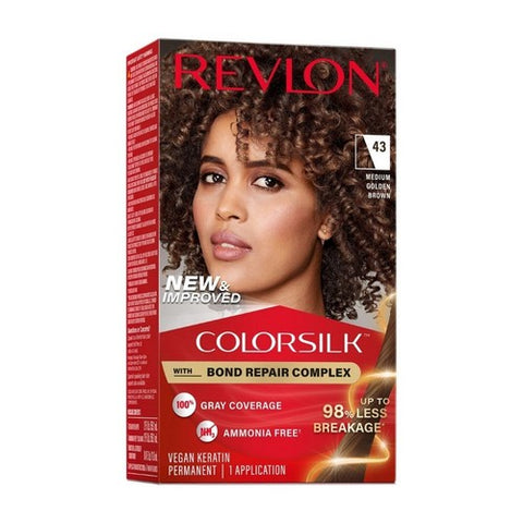 Revlon, Colorsilk Permanent Hair Color 43 Medium Golden Brown, 1 Count