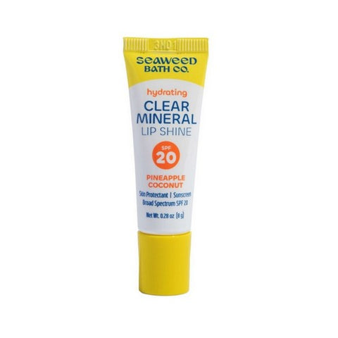 The Seaweed Bath Co., Clear Mineral Lip Shine SPF 20, 0.28 Oz