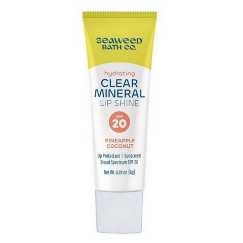 The Seaweed Bath Co., Clear Mineral Lip Shine SPF 20, 0.28 Oz