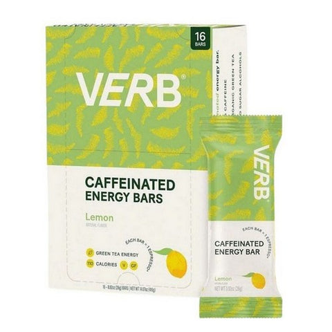 Verb Energy, Lemon Caffeinated Energy Bar, 16 Count