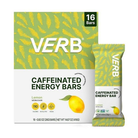 Verb Energy, Lemon Caffeinated Energy Bar, 16 Count
