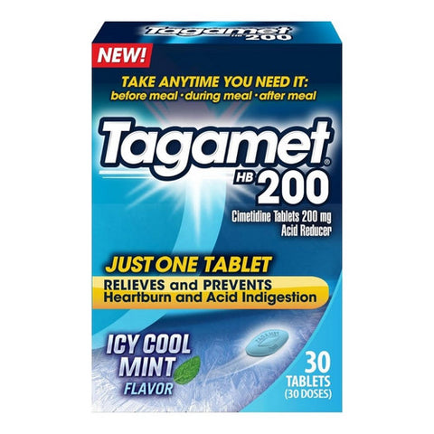 Nix, Tagamet HB 200 Acid Reducer Icy Cool Mint, 30 Tablets