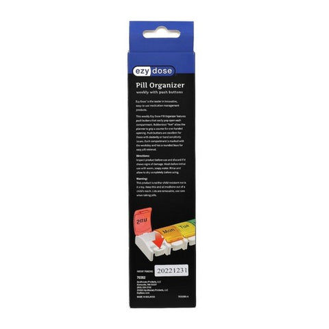 Ezy Dose, Push Button Am And Pm Weekly Pill Organizer Extra Large, 3 Count