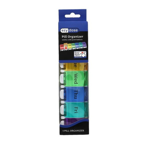 Ezy Dose, Push Button Am And Pm Weekly Pill Organizer Extra Large, 3 Count
