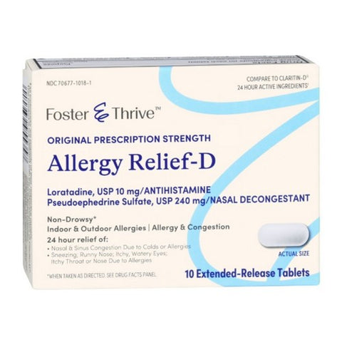 Foster And Thrive, Allergy Relief-D, 15 Tabs