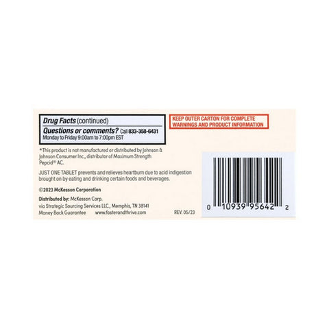 Foster And Thrive, Maximum Strength Acid Reducer, 20 Mg, 25 Tabs