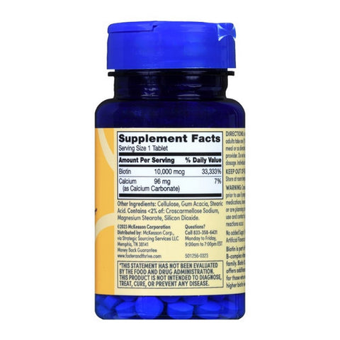 Foster And Thrive, Biotin, 10,000 Mcg, 60 Tabs