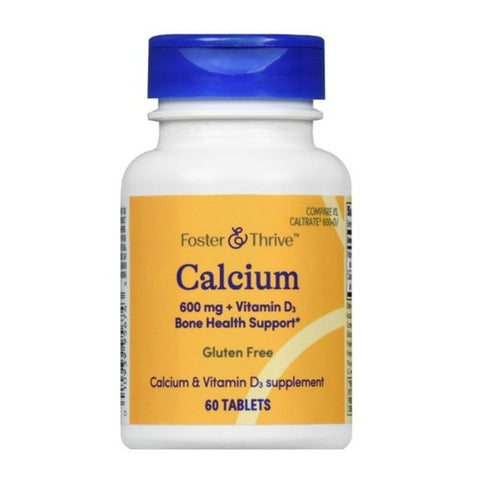 Foster And Thrive, Calcium Plus Vitamin D3, 600 Mg, 60 Tabs