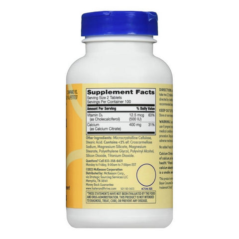 Foster And Thrive, Calcium Citrate + Vitamin D3 Petites Coated, 200 Tabs