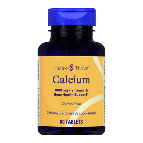 Foster And Thrive, Calcium Plus Vitamin D3, 1000 Mg, 60 Tabs
