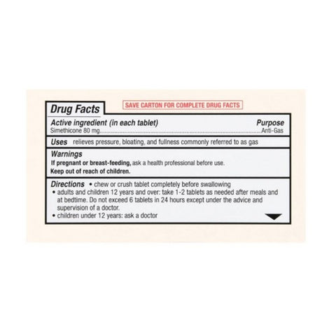 Foster And Thrive, Regular Strength Gas Relief Simethicone Chewable Mint, 100 Tablets
