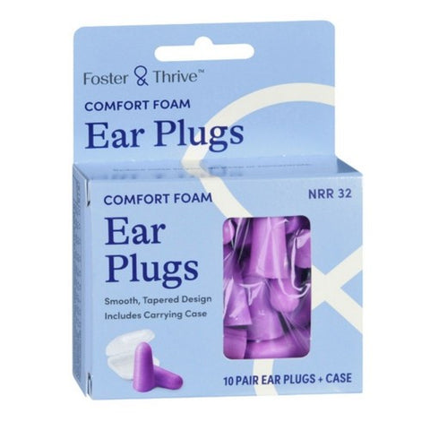 Foster And Thrive, Comfort Foam Ear Plugs, 10 Count