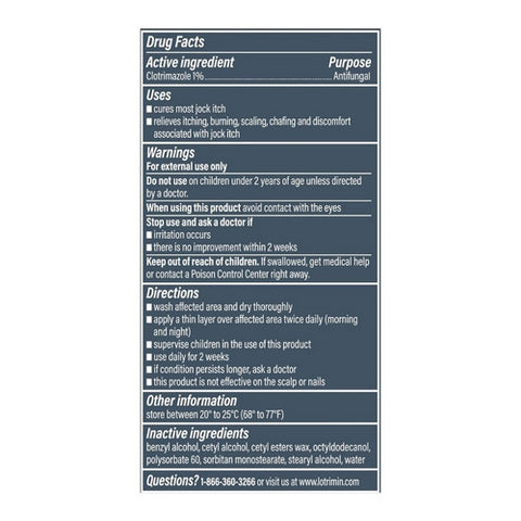 Mirafiber, Lotrimin AF Jock Itch Treatment Cream, 0.42 Oz