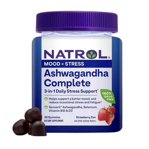 Natrol, Ashwagandha Complete Gummies Strawberry Zen, 30 Count