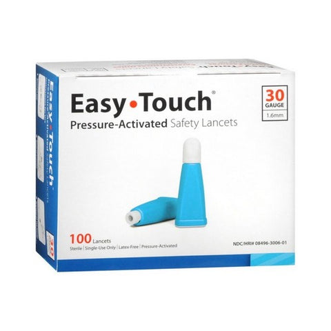 Easy Touch, Pressure Activated Safety Lancets 30 Gauge, 100 Count