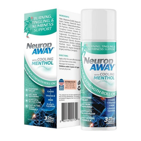 Neuropaway, Roll On With Menthol, 3.25 Oz