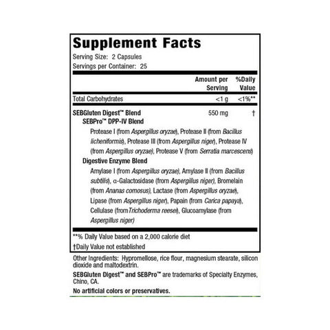 Nature's Secret, Gluten And Dairy Digestive Aid, 50 Caps