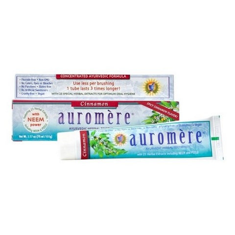 Auromere, Cinnamon Ayurvedic Toothpaste, 3.57 Oz