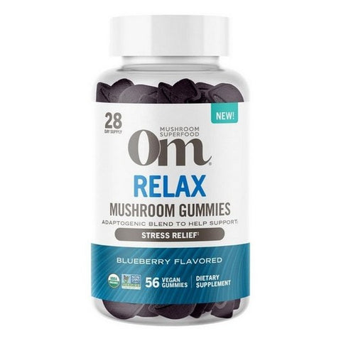 Om Mushrooms, Relax Mushroom Blueberry Gummies, 56 Gummies