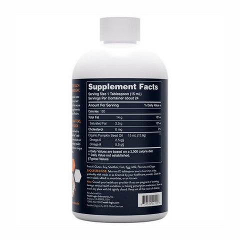 Health Logics, Organic Pumpkin Seed Oil, 360 Ml