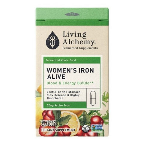 Living Alchemy, Womens Iron Blood And Energy Builder, 32 Mg, 60 Vegan Capsules