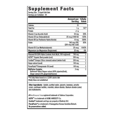 Irwin Naturals, Beets 4 Cardio Peak Performance, 60 Liquid Softgels