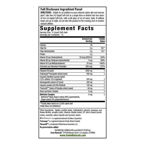 Irwin Naturals, Rapid Acting Testosterone UP Thermo Burn Max, 60 Capsules