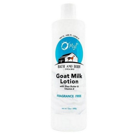 O MY!, Goat Milk Lotion Fragrance Free, 12 Oz
