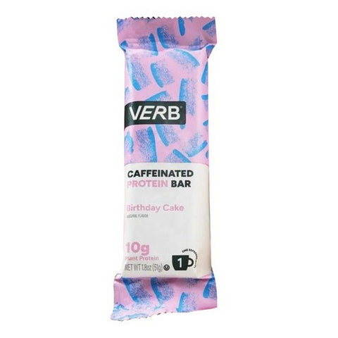Verb Energy, Birthday Cake Caffeinated Protein Bar, 1.8 Oz (Case Of 12)