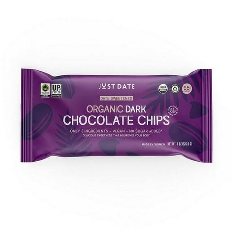 Just Date Syrup, Dark Chocolate Chips, 7 Oz (Case Of 6)