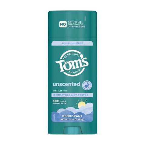 Tom's Of Maine, Unscented Aluminum Free Deodorant, 3.25 Oz (Case Of 6)