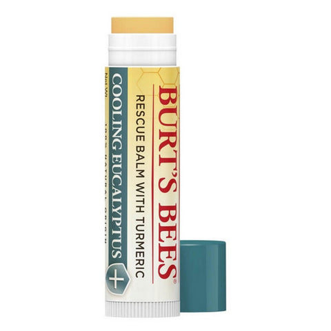 Burts Bees, Rescue Lip Balm Cooling Eucalyptus With Turmeric, 0.15 Oz (Case Of 3)