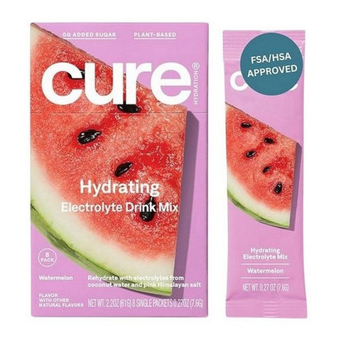 Cure Hydration, Plant Based Electrolyte Drink Mix, 0.29 Oz X 8 Count