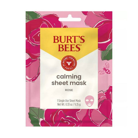 Burts Bees, Calming Sheet Mask With Rose, 1 Count (Case Of 6)