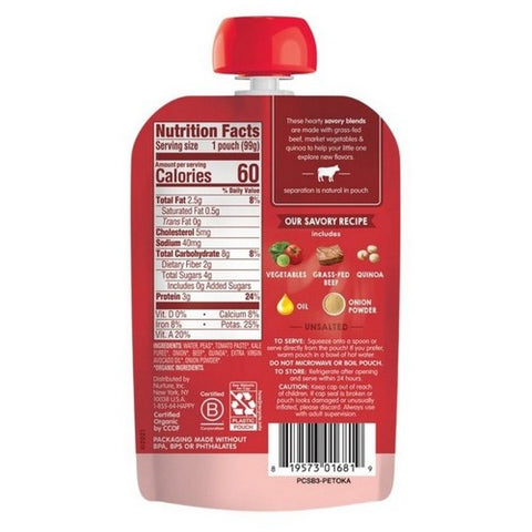 Happy Baby Food, Beef Veg Quinoa Stew, 3.5 Oz (Case Of 16)