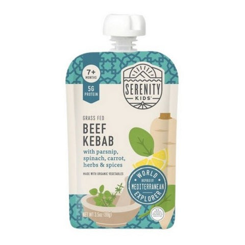 Serenity Kids, Beef Kebab Baby Food Pouch, 3.5 Oz (Case Of 6)