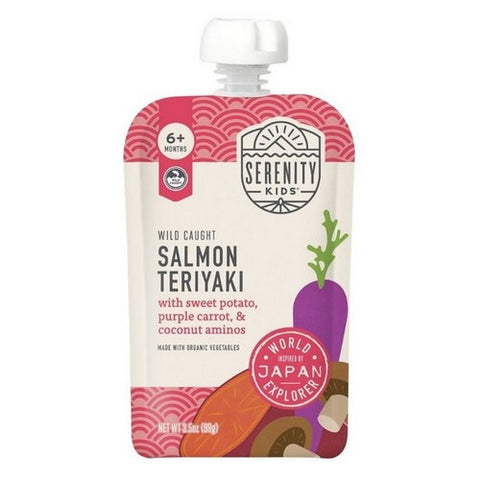 Serenity Kids, Salmon Teriyaki Baby Food Pouch, 3.5 Oz (Case Of 6)