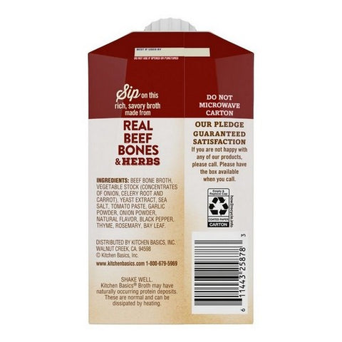 Kitchen Basics, Original Bone Broth Beef, 8.25 Oz (Case Of 12)