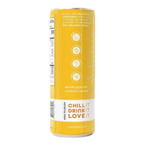 Life Cider, Sparkling Apple Cider Vinegar Beverage Mango Citrus, 12 Oz (Case Of 12)