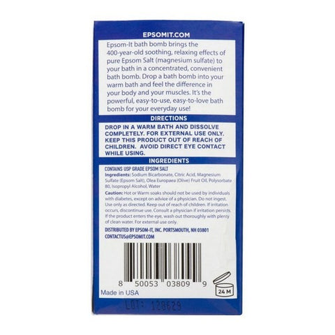 Epsom It, Epsom Salt Bath Bomb, 2 Count (Case Of 6)