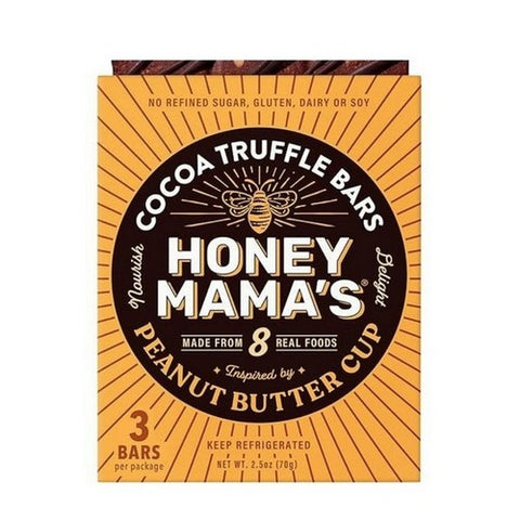 Honey Mamas, Peanut Butter Cup Cocoa Truffle Bars, 2.5 Oz (Case Of 12)