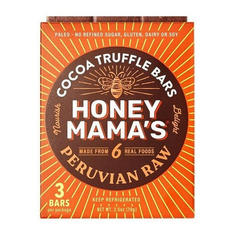 Honey Mamas, Peruvian Raw Cocoa Truffle Bar, 2.5 Oz (Case Of 12)