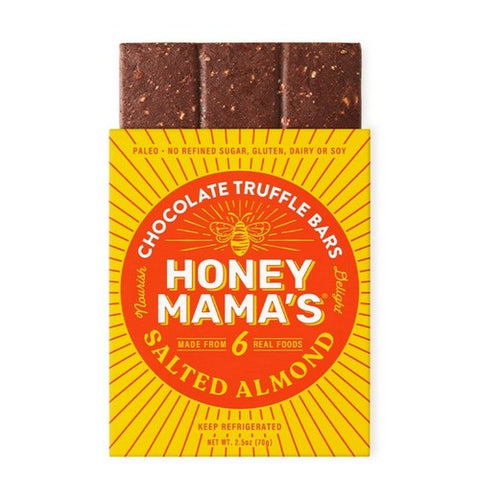 Honey Mamas, Chocolate Truffle Bar Salted Almond, 2.5 Oz (Case Of 12)