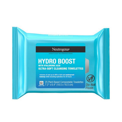 Neutrogena, Hydro Boost Facial Cleansing Wipes, 25 Count