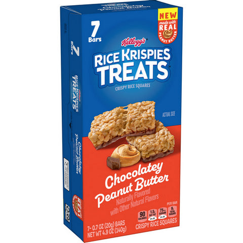 Kellogg's, Rice Krispies Treats Chocolatey Peanut Butter Squares, 4.9 Oz (Case Of 12)