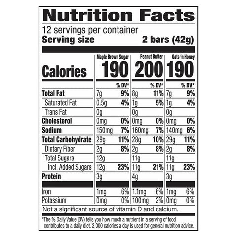 Nature Valley, Crunchy Granola Bar Variety Pack, 17.8 Oz (Case Of 6)