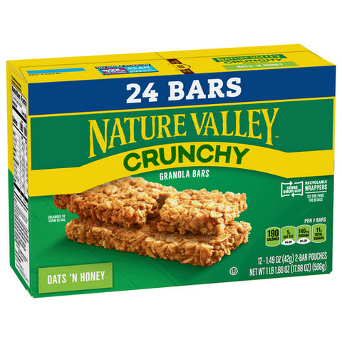Nature Valley, Crunchy Oats And Honey Granola Bars, 17.8 Oz (Case Of 6)
