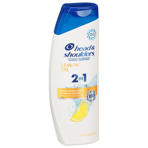 Head & Shoulders, Lemon 2-In-1 Oil Shampoo And Conditioner, 12.5 Oz (Case Of 6)