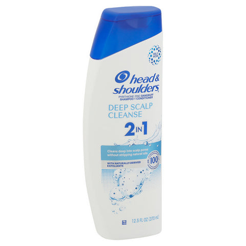 Head & Shoulders, Deep Scalp Cleanse 2-In-1 Shampoo And Conditioner, 12.5 Oz (Case Of 6)