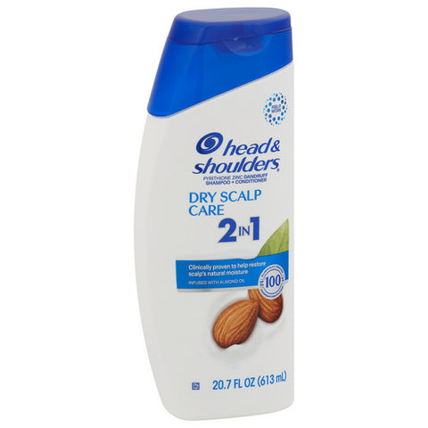 Head & Shoulders, Dry Scalp Care 2-In-1 Shampoo And Conditioner, 20.7 Oz (Case Of 4)